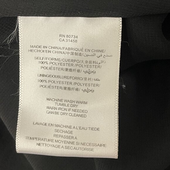 BCBGeneration Womens Mini Dress Draped Size 8 Black Shift Faux Wrap Pleated NWT - Picture 7 of 11